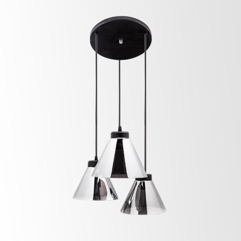 CANDIL 3 LUCES ALUMINIO VIDRIO CROMADO 18.5X120CM 3XE27 127V MAXXI