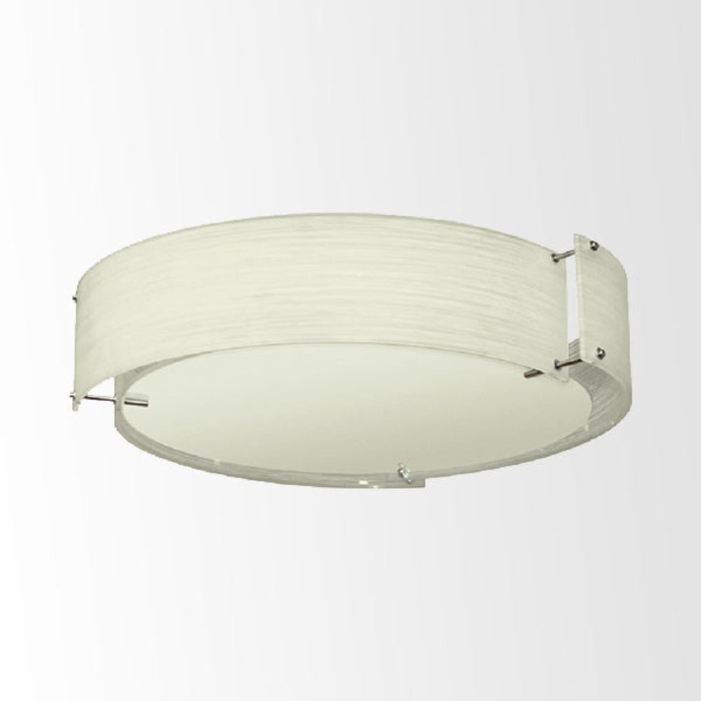 PLAFON CUERPO EN ALUMINIO VIDRIO ESMERILADO PLANO 2 X E26 43 CM TERMINADO BLANCO