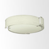 PLAFON CUERPO EN ALUMINIO VIDRIO ESMERILADO PLANO 2 X E26 43 CM TERMINADO BLANCO