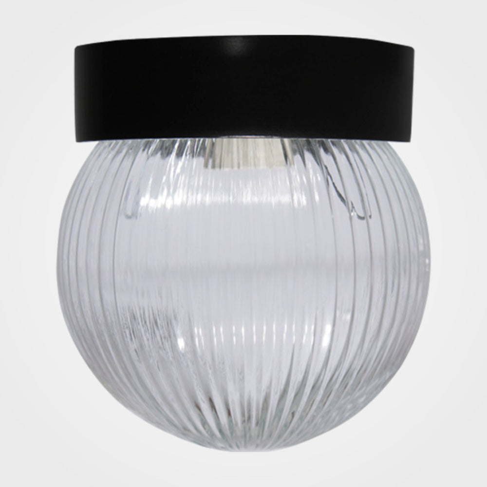 LUMINARIO EXTERIOR VIDRIO TRANSPARENTE  20W E26 127V NEGRO MCA MAXXI