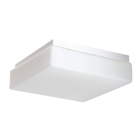 LUMINARIO DE TECHO PLAFON LAMINA DE ACERO + VIDRIO SOPLADO LED INTEGRADO 18W-1600LM 20CM X 20CM