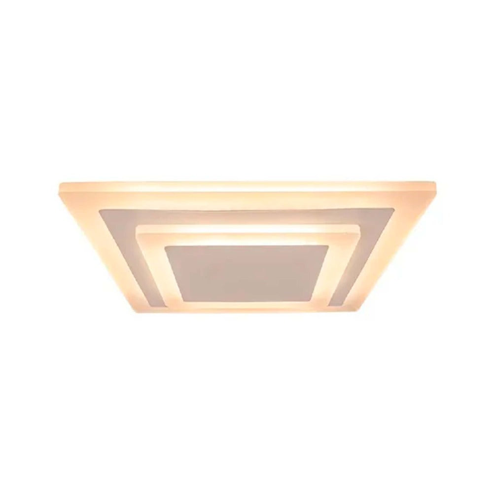 LUMINARIO DE TECHO LAMINA DE ACERO COLOR PLATA DISFUSOR ACRILICO LED INTEGRADO 25 W 2000 LM 4000 K 127 V USO INTERIOR