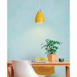 CANDIL CUERPO ALUMINIO VIDRIO SOPLADO AMARILLO 20X120CM E27 127V MAXXI