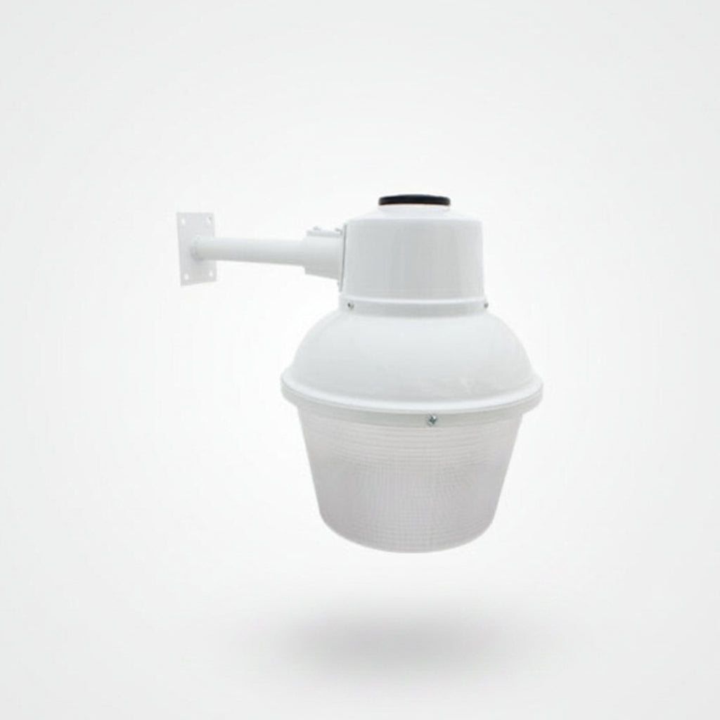 MINISUBURBANA ALUMINIO CON CAMPANA ACRILICO BASE E26 127-220V CON BASE P/FOTOCELDA NO INCLUYE FOCO
