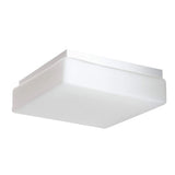 LUMINARIO DE TECHO PLAFON LAMINA DE ACERO + VIDRIO SOPLADO LED INTEGRADO 18W-1600LM 20CM X 20CM