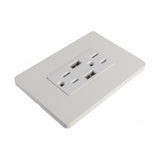 CONTACTO DÚPLEX ESTEVEZ UNNO 2 POLOS CON TIERRA Y 2 CONTACTOS USB BLANCO