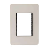 PLACA ESTEVEZ UNNO 3 MÓDULOS BLANCO CHASIS NEGRO