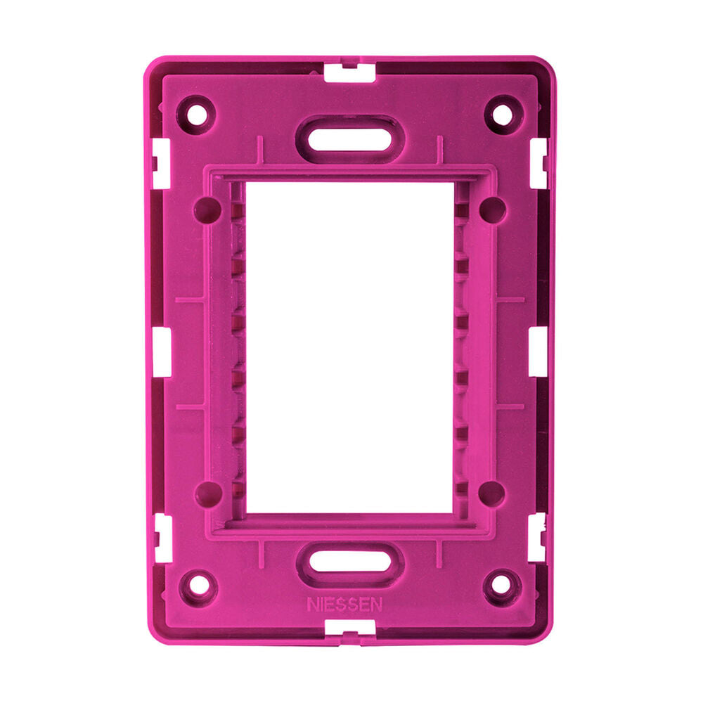 PLACA ESTEVEZ UNNO 3 MÓDULOS CARAMELO CHASIS BLANCO