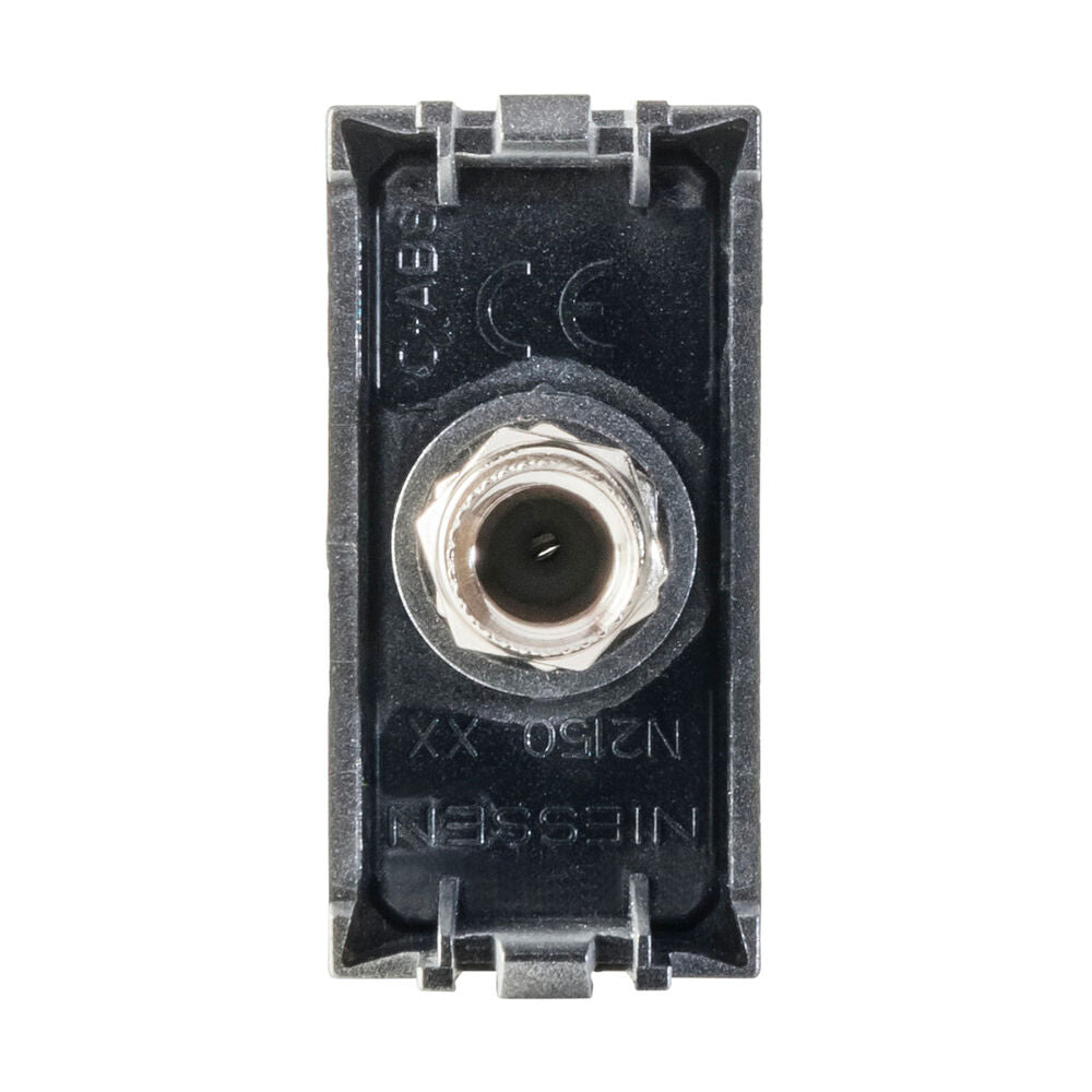 TOMA TV COAXIAL (CONECTOR ROSCADO) 1 MOD. PLATINO STATUS METALIZADO ***HAE2025***