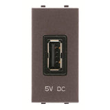 TOMA CARGADOR USB ANTRACITA 2A 5V 1 MODULO ZENIT NIESSEN