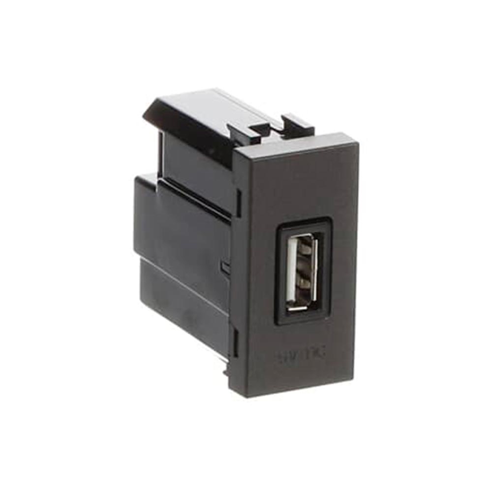 TOMA CARGADOR USB ANTRACITA 2A 5V 1 MODULO ZENIT NIESSEN