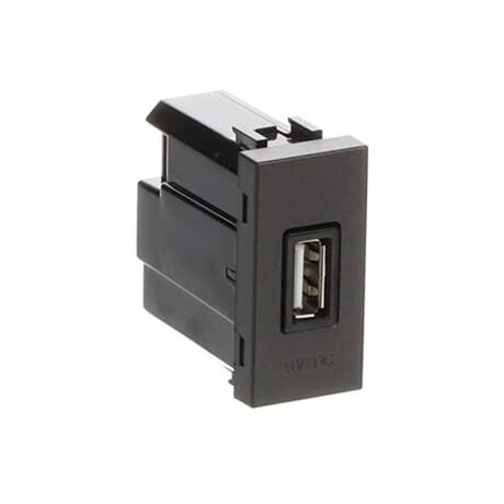 TOMA CARGADOR USB ANTRACITA 2A 5V 1 MODULO ZENIT NIESSEN