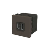 TOMA DE CARGADOR ESTEVEZ ZENIT USB 2 MÓDULOS ANTRACITA