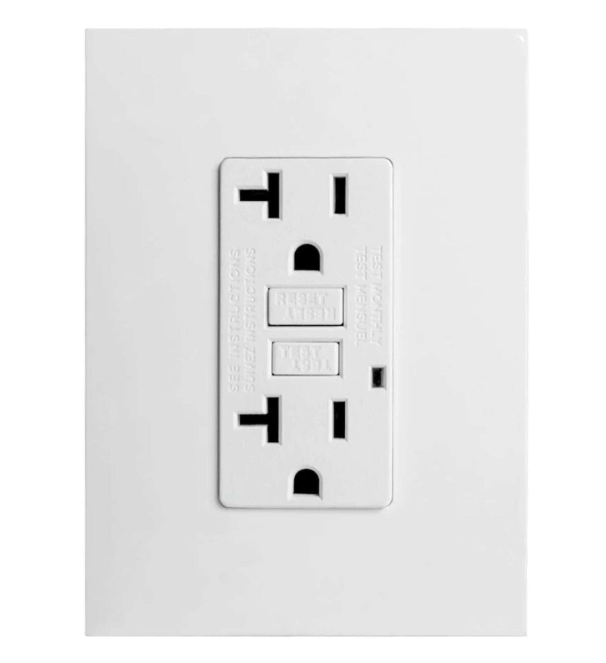 CONTACTO DÚPLEX ESTEVEZ ZENIT 2 POLOS CON FALLA A TIERRA BLANCO CON PLACA BLANCO *** OFRECER GFTR1-00W ***