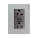 CONTACTO DUPLEX FALLA A TIERRA (GFCI) C/ PLACA ZENIT PLATA MECANISMO ANTRASITA