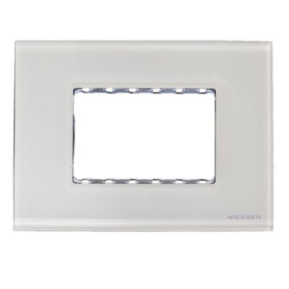 PLACA 3 MOD. CRISTAL BLANCO N2473-CB ZENIT NIESSEN