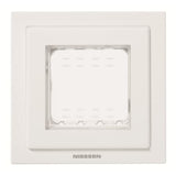 PLACA 2 MODULOS IP55 ZENIT BLANCO