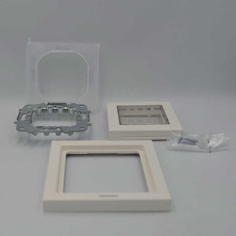 PLACA 2 MODULOS IP55 ZENIT BLANCO