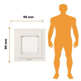 PLACA 2 MODULOS IP55 ZENIT BLANCO