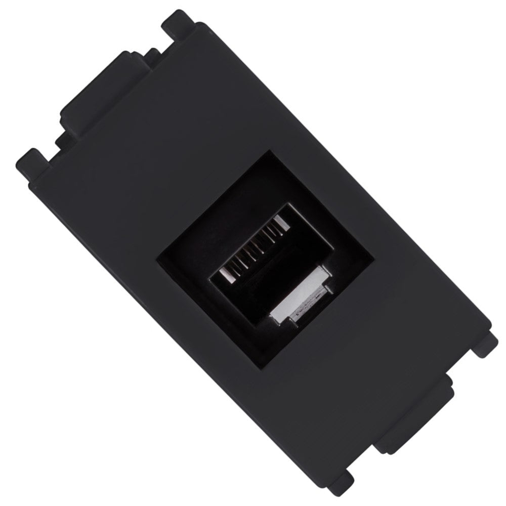 TOMA TELEFONICA P/4 HILOS 1 MOD. NEGRO PIANO N4117-NP STEP NIESSEN