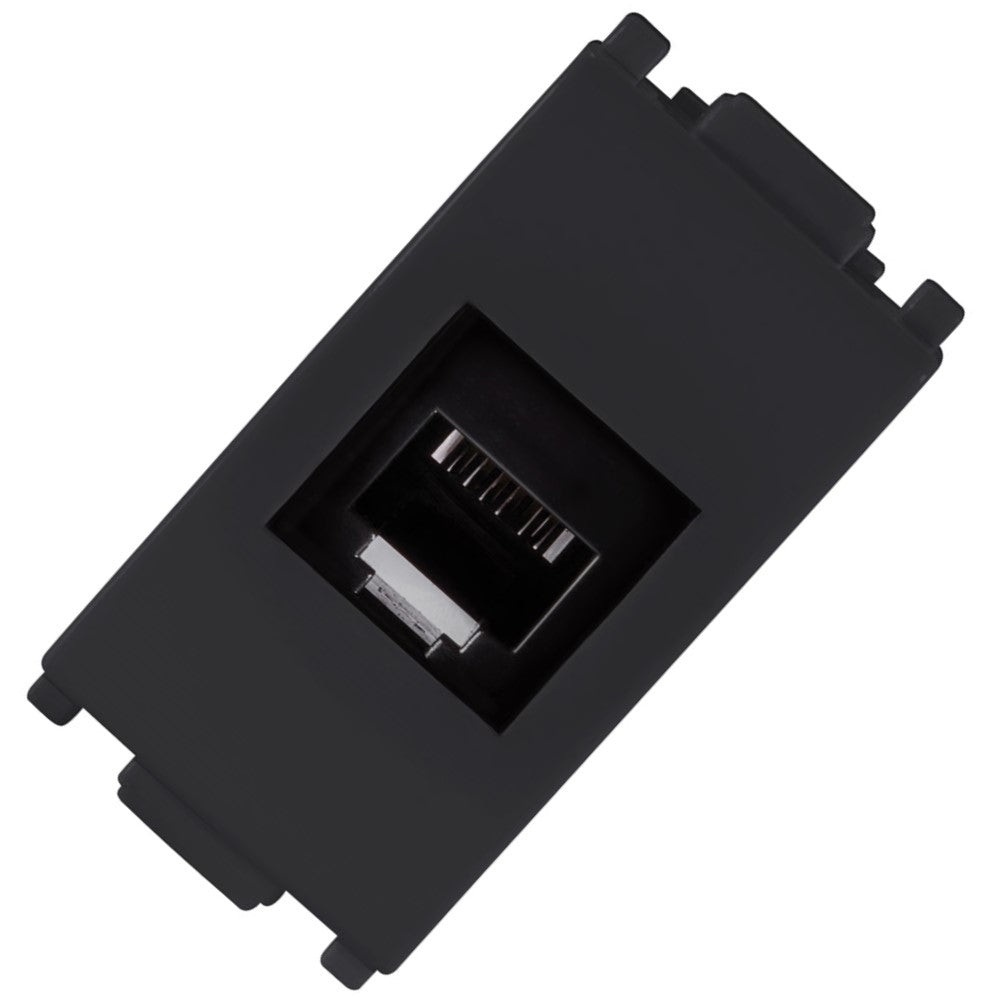 TOMA TELEFONICA P/4 HILOS 1 MOD. NEGRO PIANO N4117-NP STEP NIESSEN