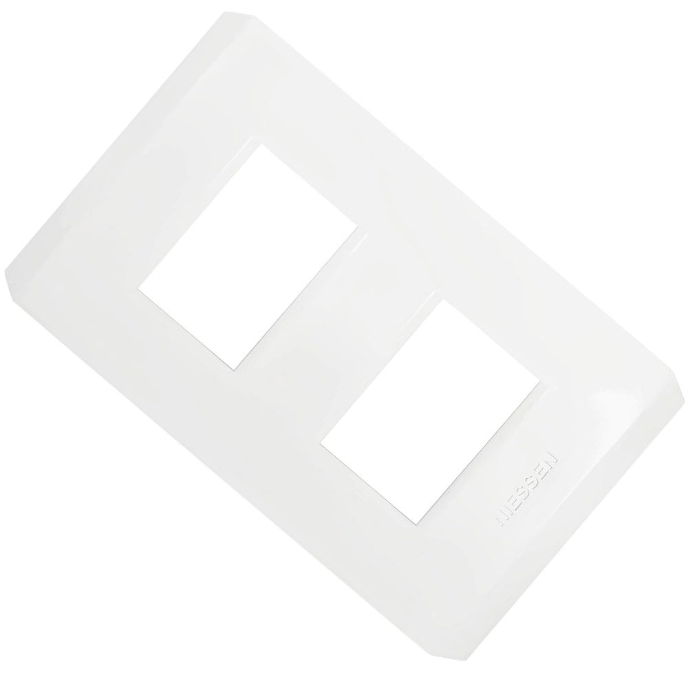 PLACA 2 VENTANAS BLANCO POLAR N4372-BP STEP NIESSEN