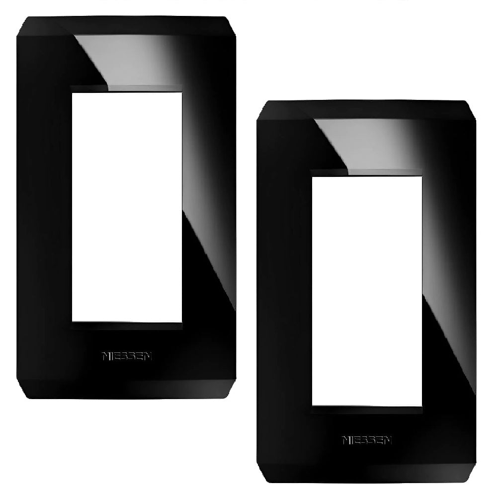 PLACA 3 VENTANAS NEGRO PIANO N4373-NP STEP NIESSEN