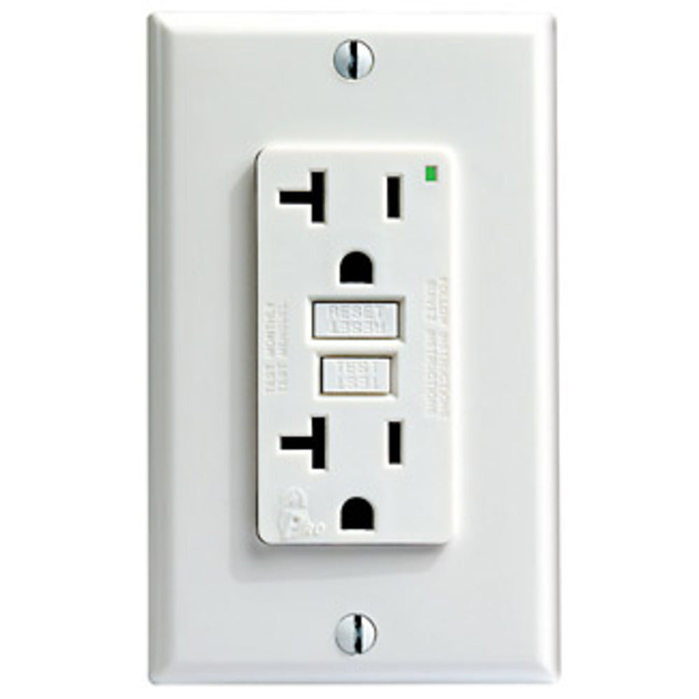 RECEPTACULO DPLX FALLA A TIERRA GFCI O ICFT SMARTLOCKPRO 20A 125V/ROJO C/PLACA 527-GFNT2-0NR