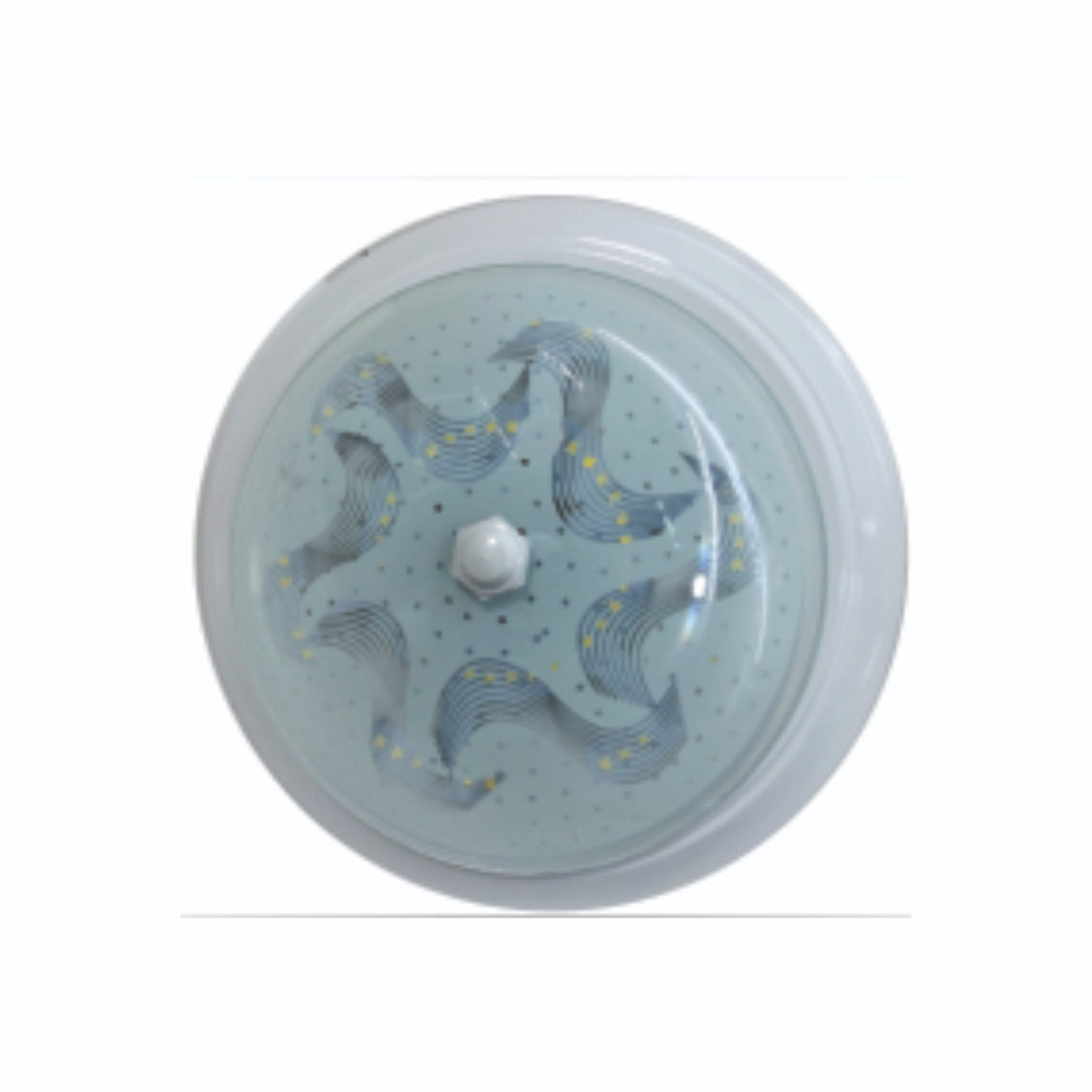 PLAFON BASE CHICA PENTAGRAMA CON LED TRITONO 18W LUZ BLANCA MCA GUZMAN