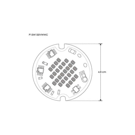 LAMPARA T/PASTILLA REDONDO LED 15W BLANCO CALIDO 120 130V IP20 ILUMILEDS
