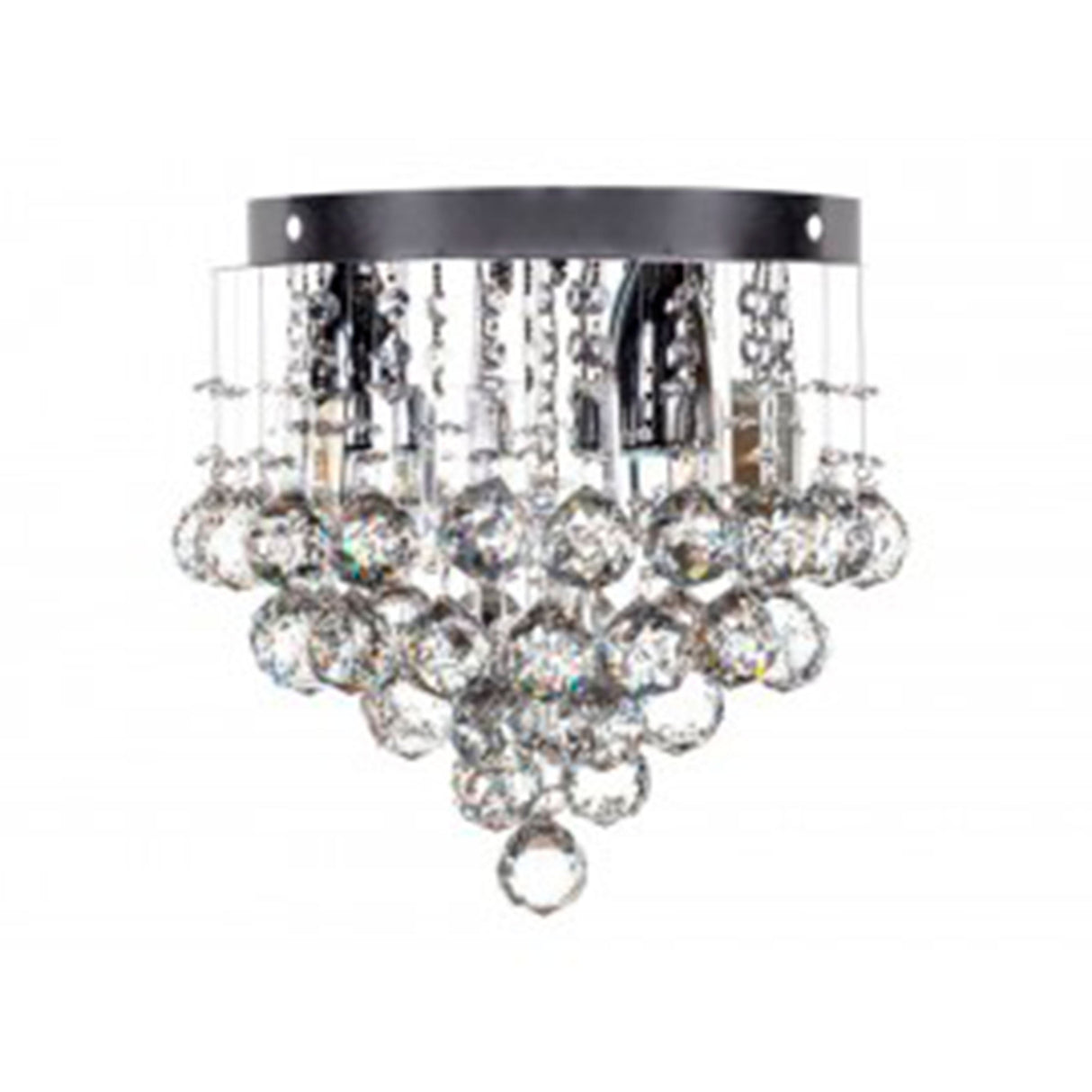 PLAFON CROMO REDONDO MOD CEREZA 4 LUCES GU10 130V