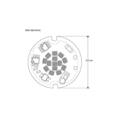 LAMPARA T/PASTILLA REDONDO LED 8W BLANCO CALIDO 120 130V IP20 ILUMILEDS