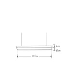 LUMINARIO LED 4100K 36 W OPTICA  120 RECTANGULAR  COLGAR ALUMINIO  ACABADO NEGRO  85-265V IP 20 ILUMILEDS