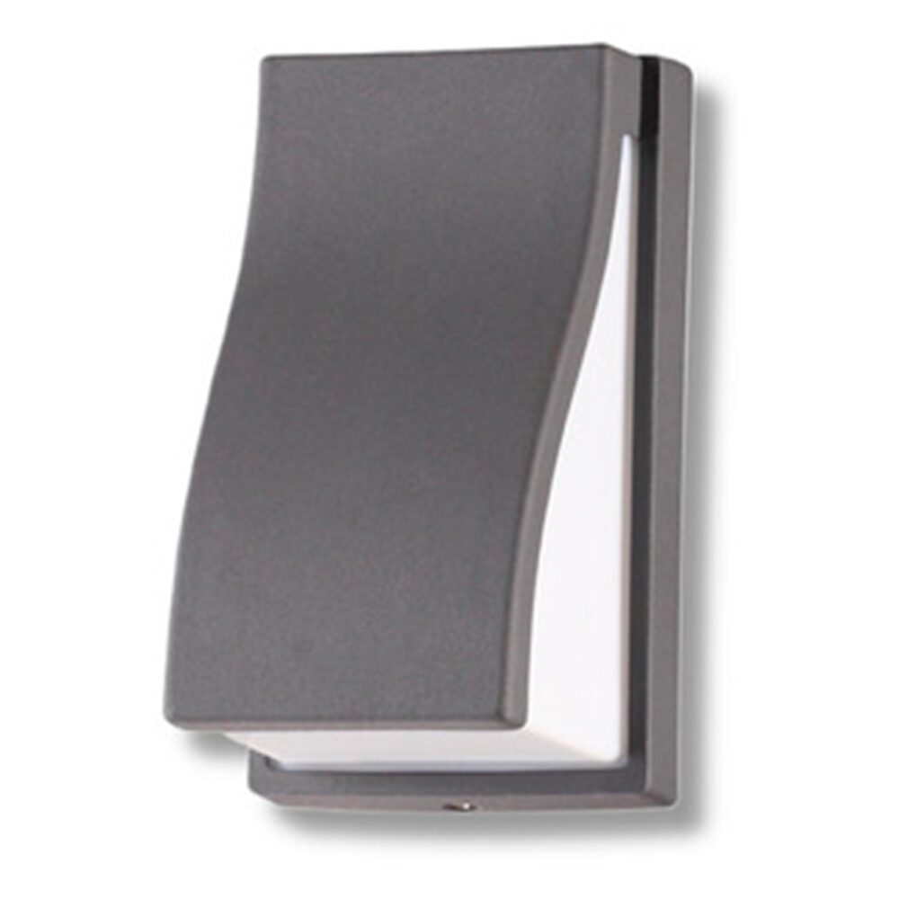 ARBOTANTE LED EXTERIOR CURVA 3500 K 5W ALUMINIO + VIDRIO