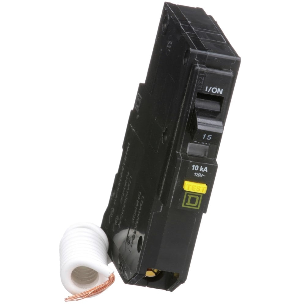 INTERRUPTOR TERMOMAGNETICO QO115GFI 1X15A 6MA GFI PGTAIL ENCHUFABLE 10KA SCHNEIDER ELECTRIC *** OFRECER BTP1C15R6 ***