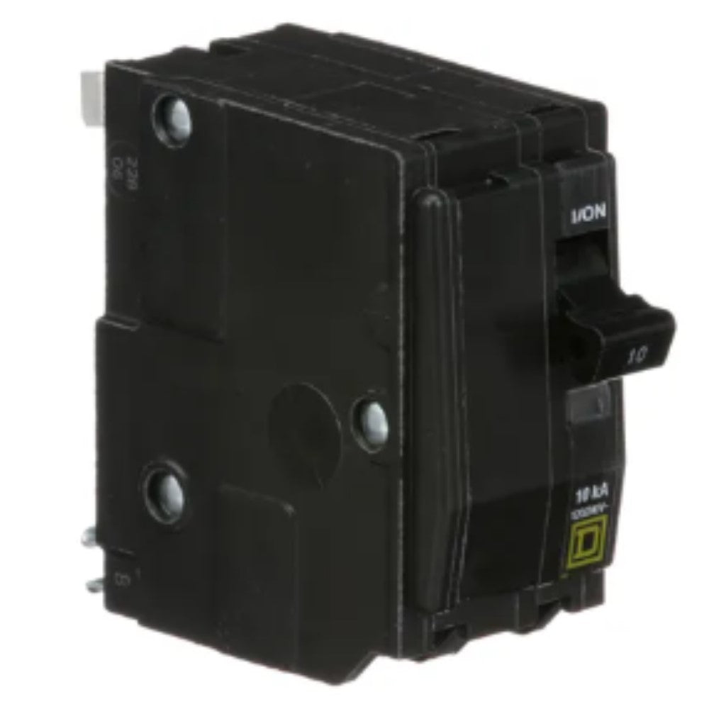 INTERRUPTOR TERMOMAGNETICO QO210 2X10A ENCHUFABLE 10KA 120-240V SCHNEIDER ELECTRIC *** OFRECER BTN2/10 ***
