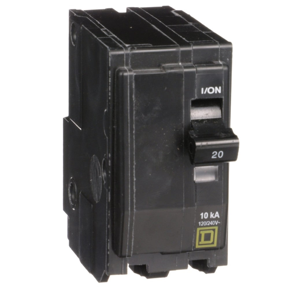 INTERRUPTOR TERMOMAGNETICO QO220 2X20A ENCHUFABLE 10KA 120-240V SCHNEIDER ELECTRIC *** OFRECER BTN2/20 ***
