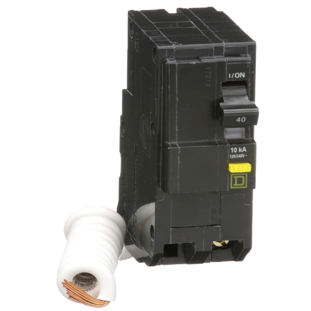 INTERRUPTOR TERMOMAGNETICO QO240GFI 2X40A ENCHUFABLE 10KA 120V 6MA GFI PGTAIL SCHNEIDER ELECTRIC