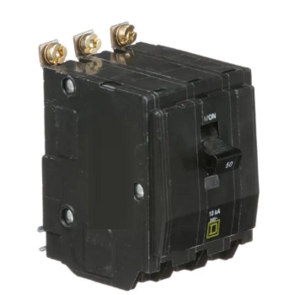 INTERRUPTOR TERMOMAGNETICO QOB350 3X50A ATORNILLABLE 10KA 120-240V SCHNEIDER ELECTRIC *** OFRECER BTN3/50B ***