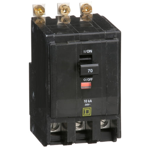 Interruptor termomagnetico QOB, 3 polos, 70A, 10kA, 120-240V ...