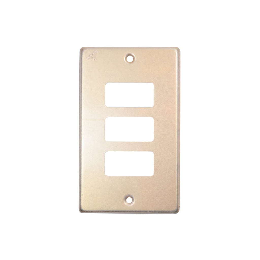 PLACA DE ALUMINIO DORADO 3 MODULOS CON CHASIS WD3363 ROYER