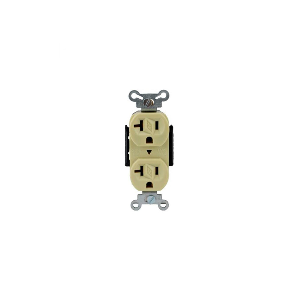 RECEPTACULO DUPLEX 20A/125V. 2P-3H M5350M NEMA 5-20 MARFIL ARROW HART *** OFRECER CR20-I O CR20I ***