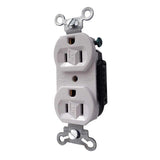RECEPTACULO DUPLEX 15A/125V. BLANCO ENTRADA RECTA NEMA 5-15 M5250B ARROW HART