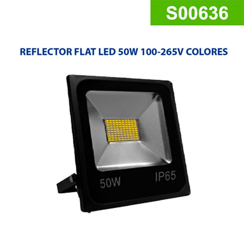 REFLECTOR FLAT LED 50W AZUL100-280V SMD