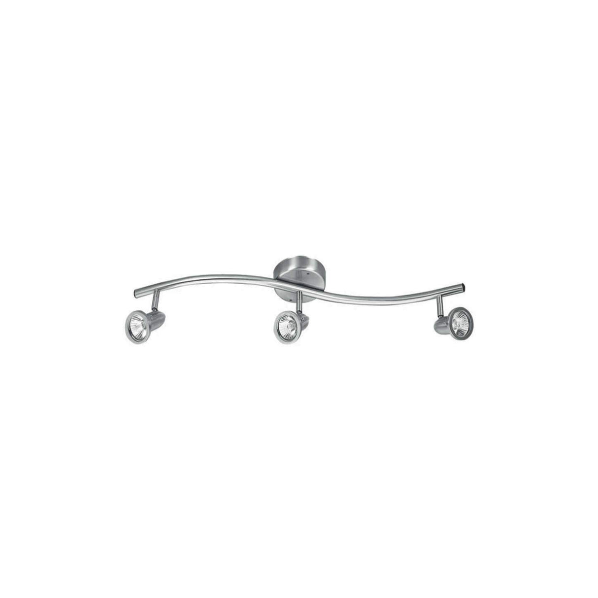 LAMPARA TECHO RIEL CURVO 3 LUCES LTR-03/3L GU10 130V 150W SATIN SAGLITE DECO