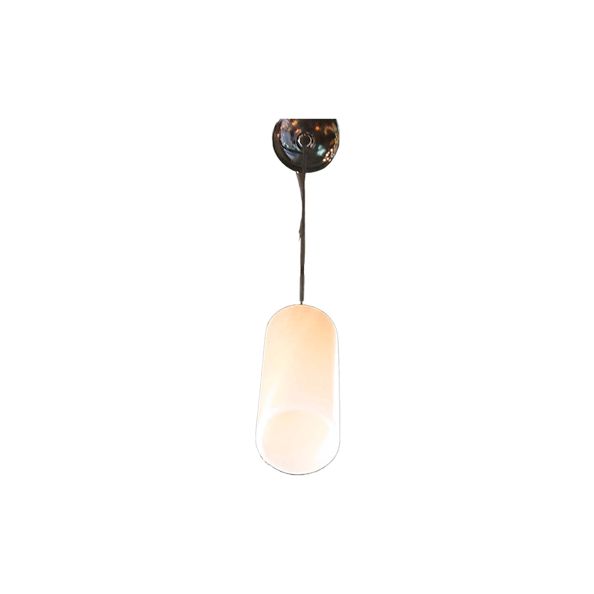 LAMPARA COLGANTE CILINDRO 15CMS. ONIX BLANCO *** HAE ***