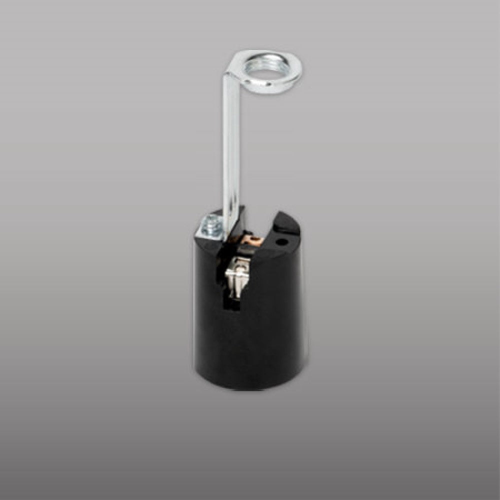 PORTALAMPARA P/NIPLE E-14  250V 100W NEGRO