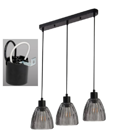 PORTALAMPARA CON HERRAJE PARA TORNILLO (ESCUADRA) NEGRO 660W/125V.