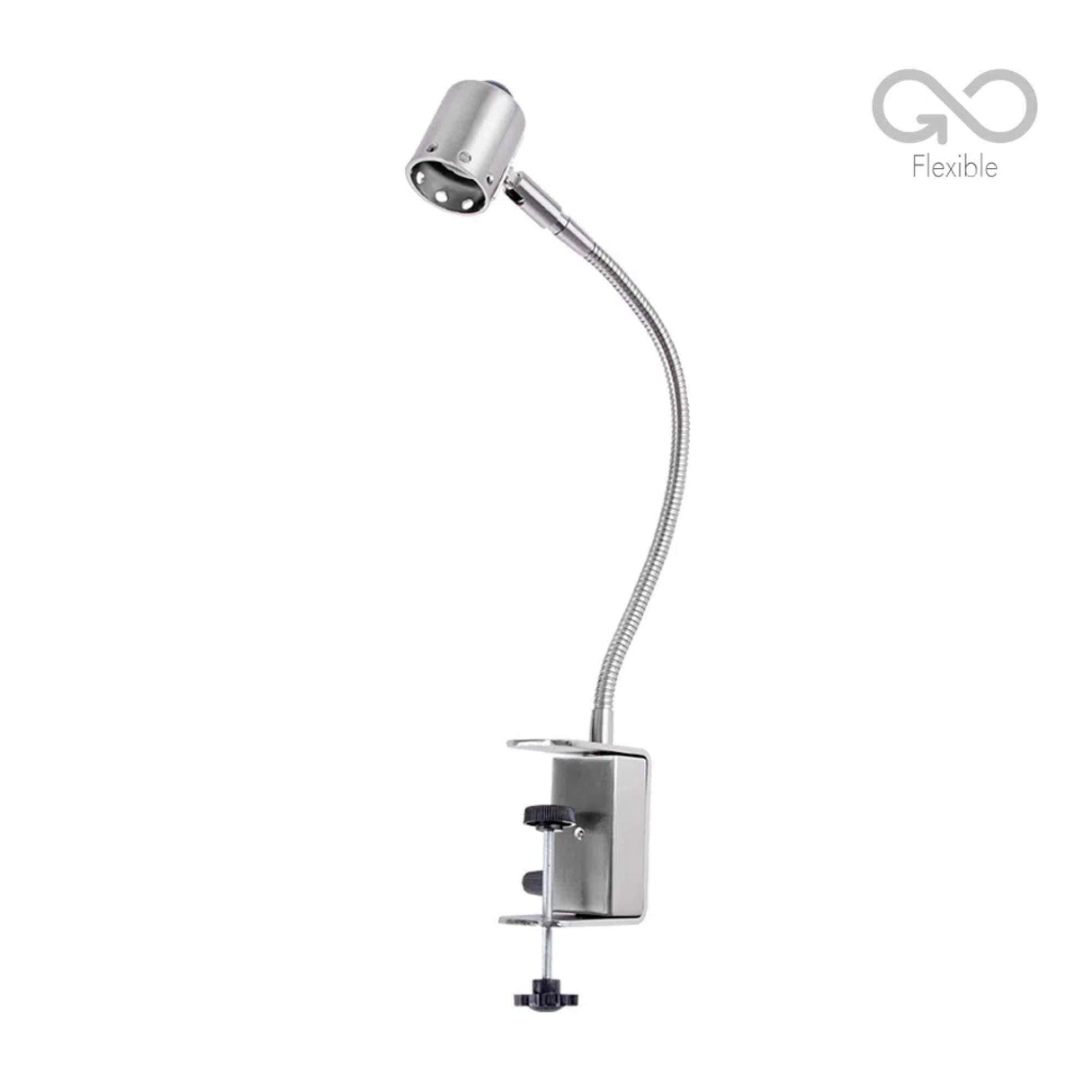 LÁMPARA DE ESCRITORIO TECNOLITE CON ABRAZADERA 6W LUZ SUAVE CÁLIDA FLEXIBLE FOCO GU10 INCLUIDO