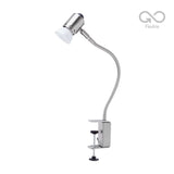 LÁMPARA DE ESCRITORIO TECNOLITE CON ABRAZADERA 6W LUZ SUAVE CÁLIDA FLEXIBLE FOCO GU10 INCLUIDO
